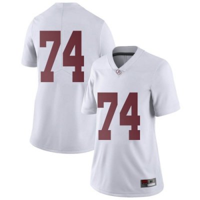 Women's Alabama Crimson Tide #74 Damieon George Jr. White Limited NCAA College Football Jersey 2403PDPQ0